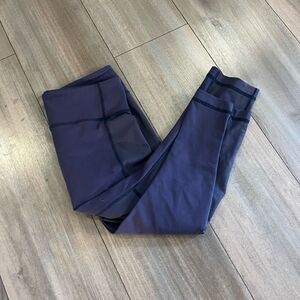 Lululemon Purple Athletic Workout Cropped/ Mesh Leggings Women 6‎